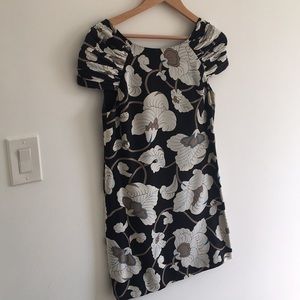 Tibi printed cap sleeve